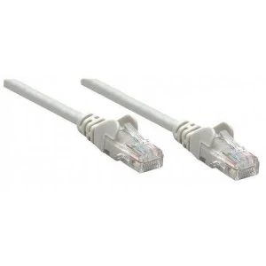 image of Intellinet Network Patch Cable Cat6 50m Grey Copper S/FTP LSOH / LSZH PVC RJ45 Gold Plated Contacts Snagless Booted Polybag