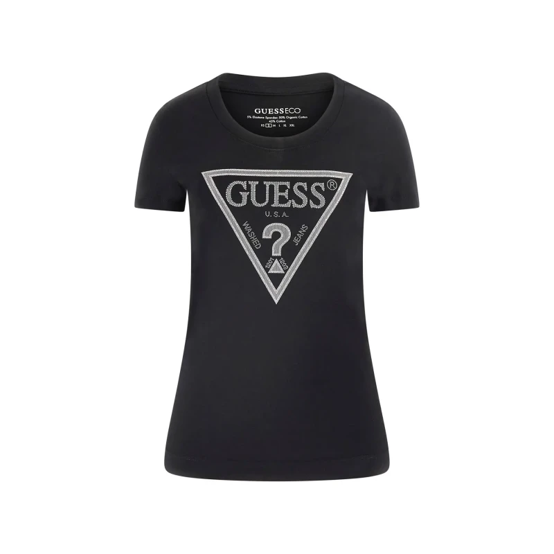 Image of Guess Triangle Logo T-Shirt 15071190 Black