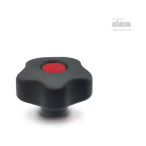 Image of ELESA Lobe knob-VCT.43 B-M6-Soft-C6 Red