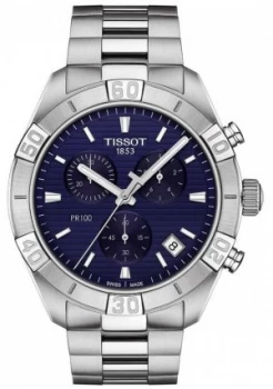 Tissot PR100 Sport Chronograph Blue Dial Stainless Watch