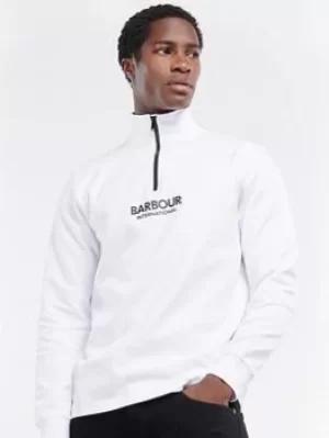 Image of Barbour International Transmission Half Zip, White, Size L, Men