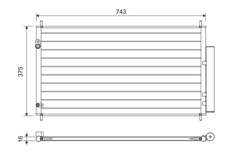Image of Air conditioning condenser VALEO 822606