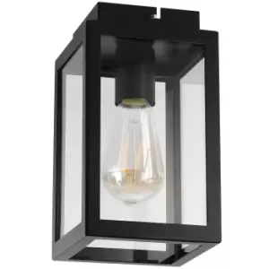 Image of Porch Ceiling Light Black with Clear Glass