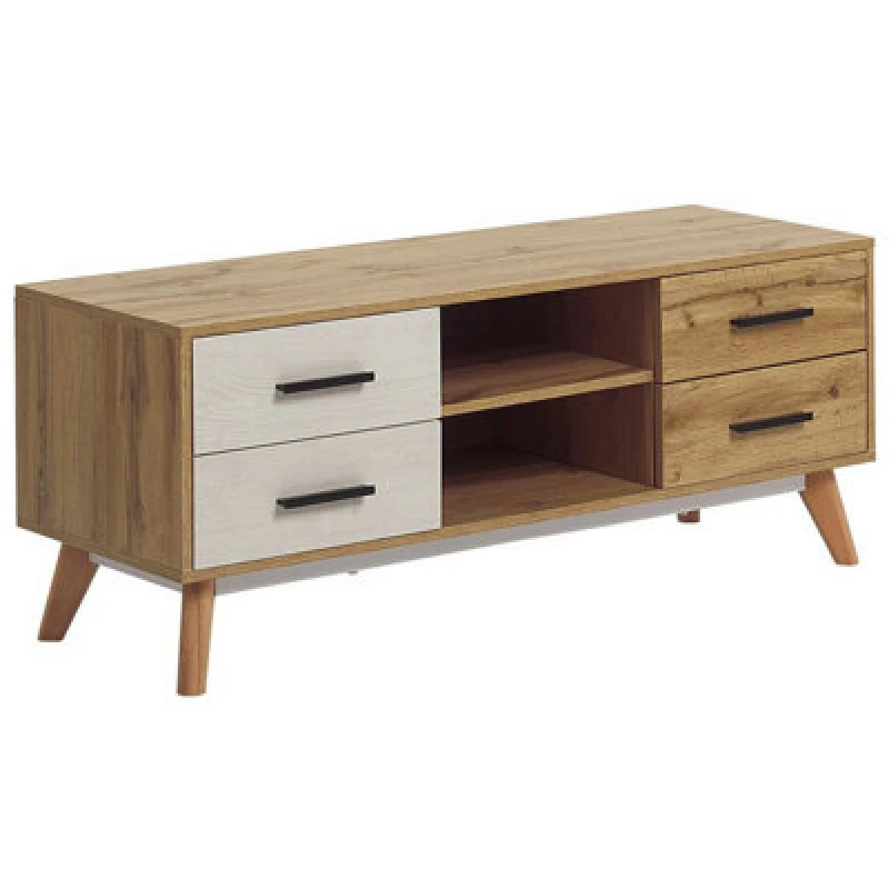Image of Beliani Retro TV Stand Florida Light Brown