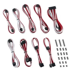 Image of CableMod Classic ModMesh C-Series Cable Kit Corsair AXi HXi & RM (Yellow Label) - Red/White