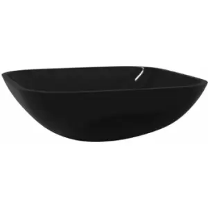 image of Vidaxl - Basin Glass 42x42x14cm Black Black