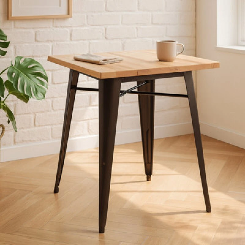 Image of Premier Housewares Aldgate Sie Table Ash Top Industrial Natural
