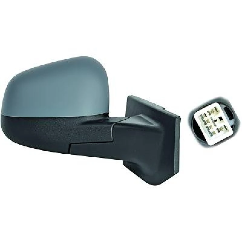 Image of DIEDERICHS 6932224 Wing mirror Right, Complete Mirror, primed Outside Mirror (50)
