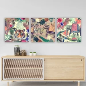 Image of P2905897 Multicolor Decorative Canvas Painting (3 Pieces)