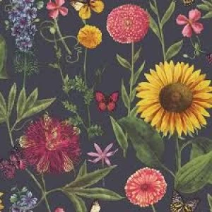 Image of Arthouse Summer Garden Charcoal Multi Wallpaper