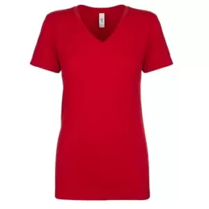 Image of Next Level Womens/Ladies Ideal V-Neck T-Shirt (XS) (Red)