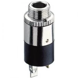 Image of 3.5mm audio jack Socket vertical vertical Number of pins 3 Stereo Black Lumberg KLB 4