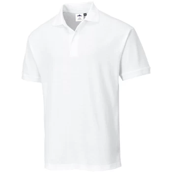 Portwest - B210 - White Sz XL Naples Polo Shirt Workwear Corporate Wear