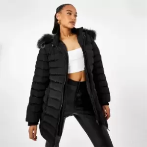 Image of Firetrap Mid Padded Puffer Jacket - Black