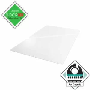 image of Cleartex Ultimat Chair Mat for Low and Medium Pile Carpet Rectangular 119 x 75cm, Clear