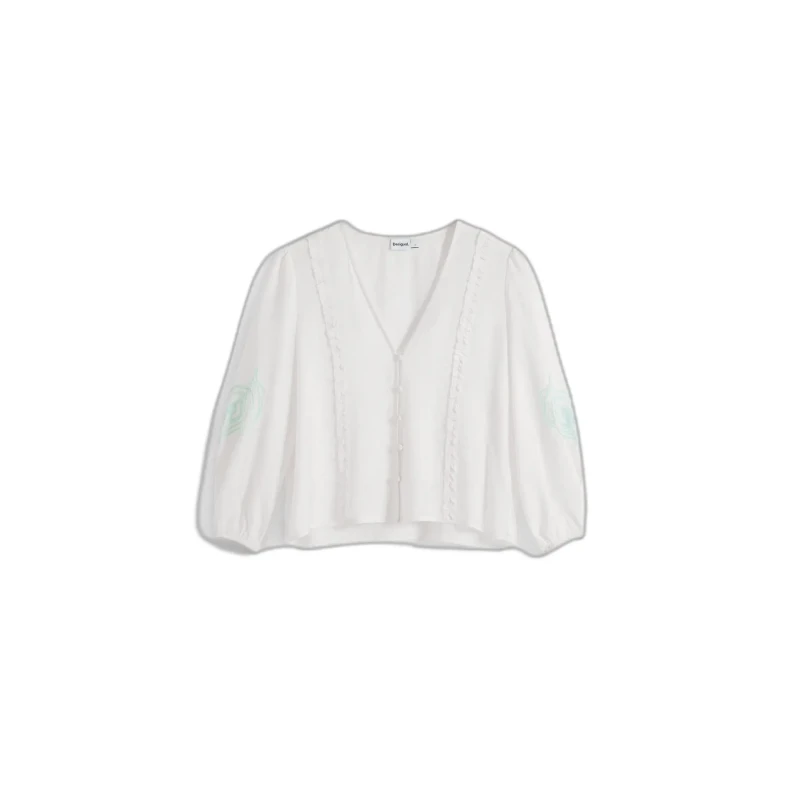 Image of Desigual Womens blouse Desigual Hoja Blanc Female M