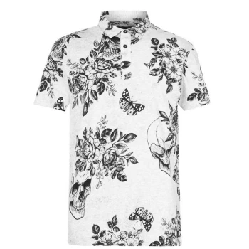 Image of Firetrap Polo - Ecru Skull