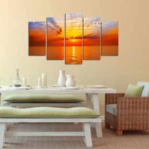 Image of 5M-20 Multicolor Decorative MDF Painting (5 Pieces)