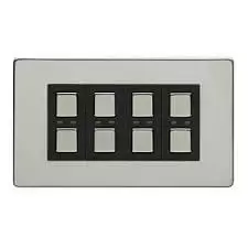 image of LightwaveRF 230V 4 Gang Master Dimmer - Chrome - JSJSLW440C