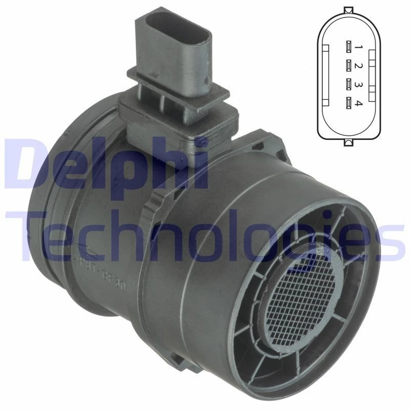 Image of DELPHI Mass air flow sensor DELPHI AF10396-12B1