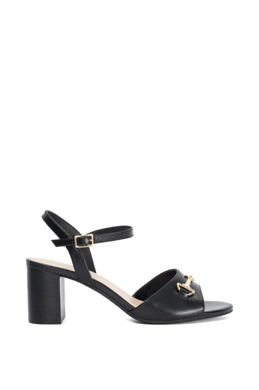 Image of Dune London Womens 'Jayar' Leather Sandals in Black Size: 3 Black Female 3