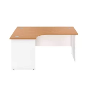 image of 1600 X 1200 Panel Left Hand Radial Desk Nova Oak-White