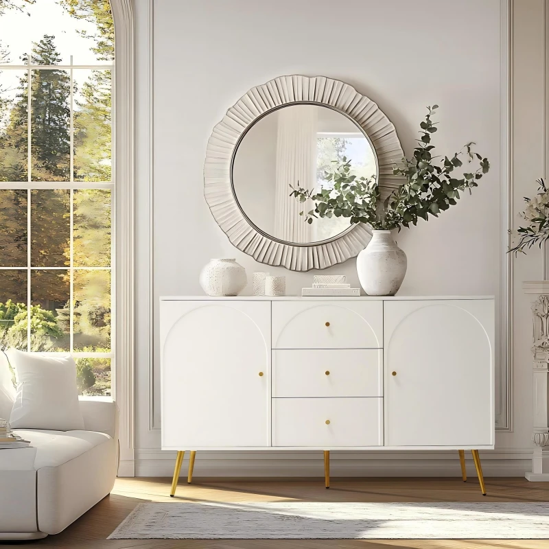 Image of Urban Meuble White Sideboard Modern Design Ample Storage White unisex One Size