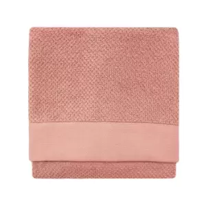 Image of Textured Weave Hand Towel Blush