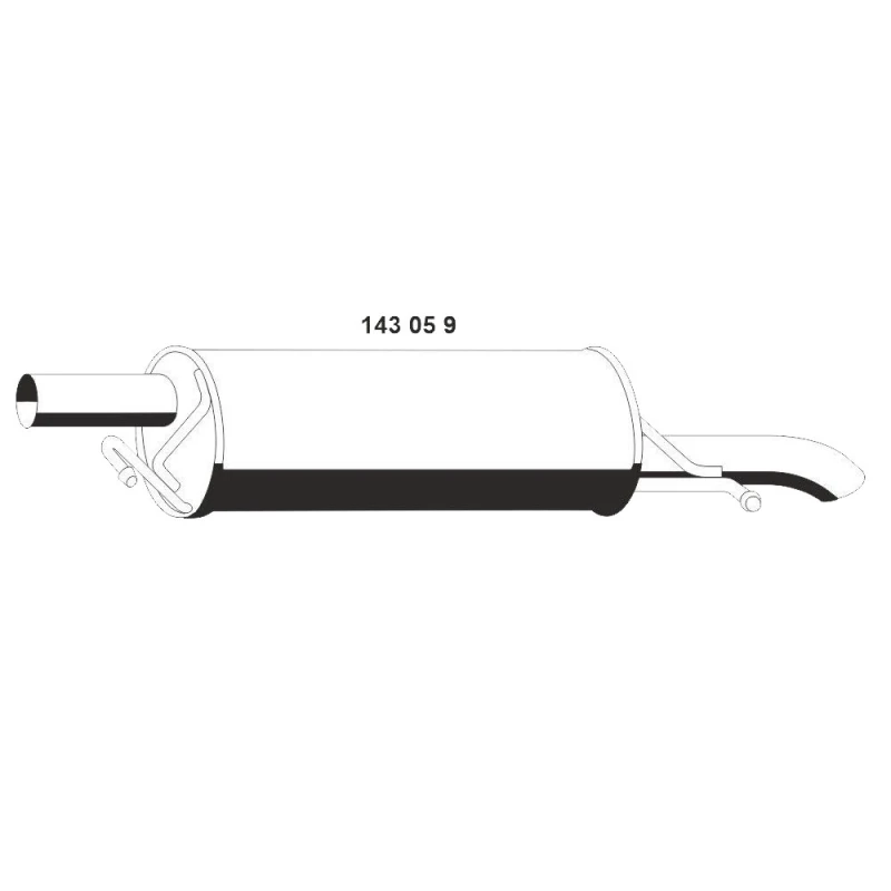 Image of ERNST 143059 Rear silencer End Silencer (3437)