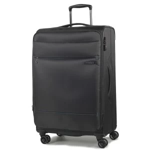 Image of Rock Deluxe-Lite Medium 8 Wheel Spinner Black Suitcase