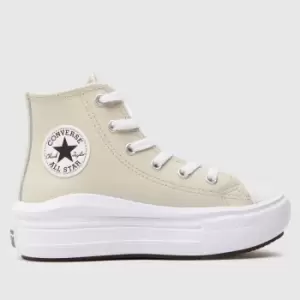 image of Converse Beige All Star Hi Move Girls Junior Trainers