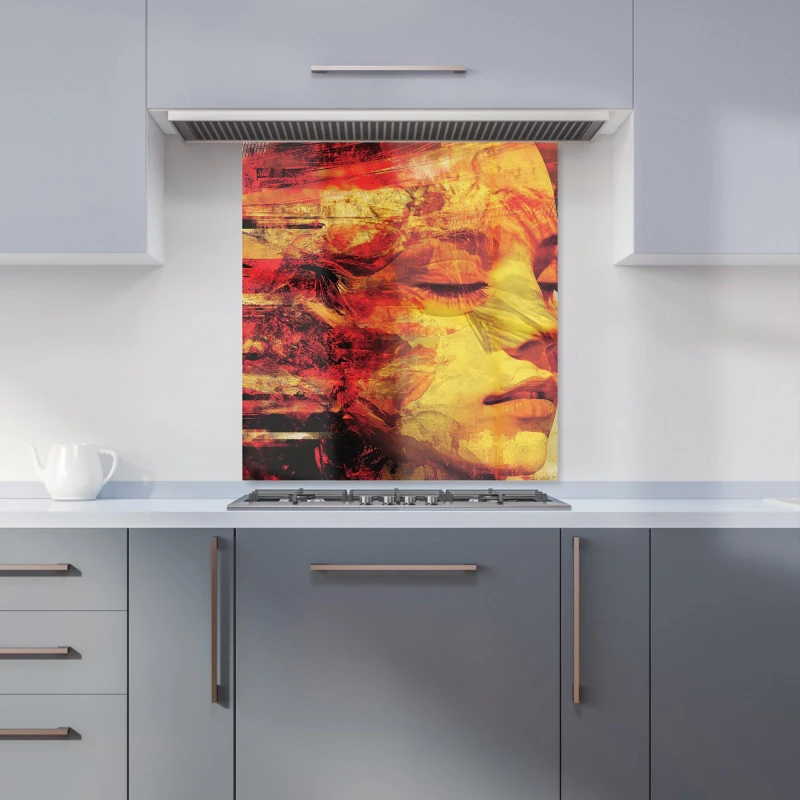 Image of Designer Kitchen Splashbacks Calista Vale: 00003 Kitchen Splashback Size: 600mm x 750mm Multicolor Unisex 600mm x 750mm