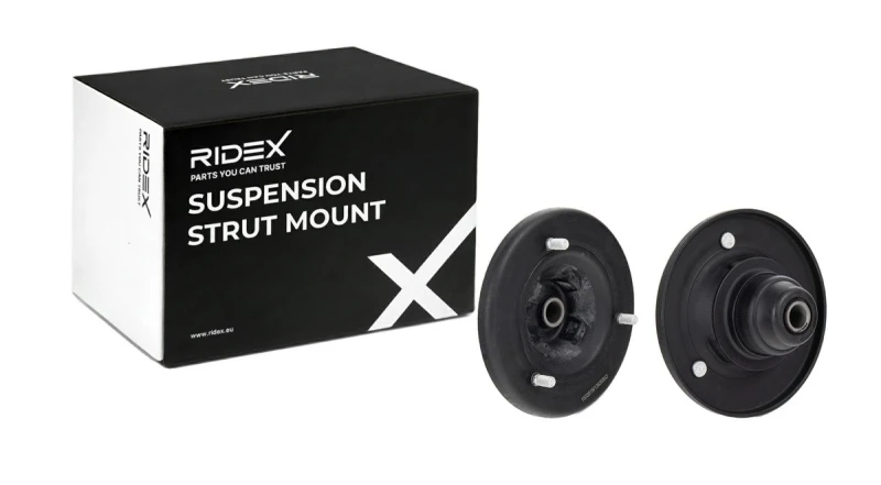 Image of RIDEX 1180S0929 Top strut mount Front Axle, without ball bearing Suspension Strut Support Bearing (1180)