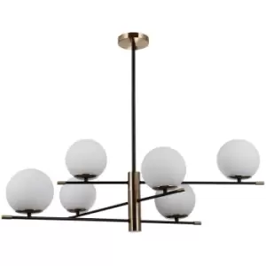 Italux Stelia Modern 6 Light Globe Pendant Ceiling Light, E14