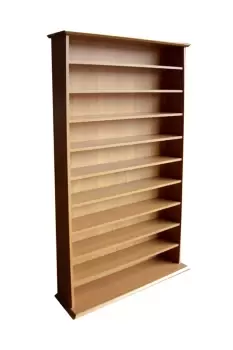 Image of 'Harrogate' - 760 Cd / 318 DVD / Bluray Media Storage Shelves - Oak
