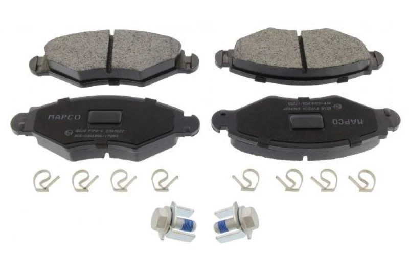 Image of MAPCO 6516 Brake pad set Front Axle, with anti-squeak plate Brake Pad Set,disc brake (402)
