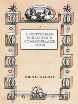 Image of A Gentleman Publishers Commonplace Book by John R Murray Hardback