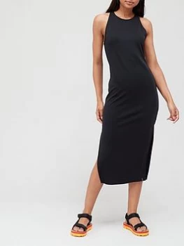 Image of Superdry Strap Back Midi Dress - Black, Size 12, Women
