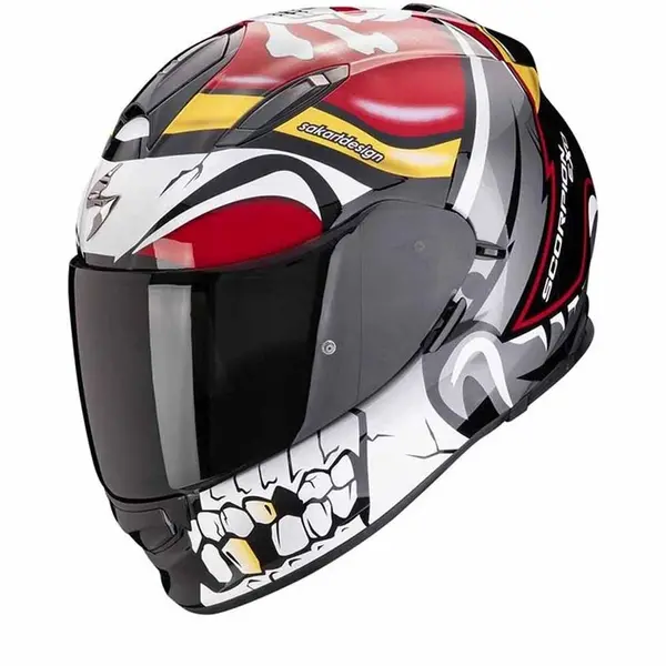 Scorpion EXO-491 Pirate Red Full Face Helmet Size M