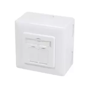 Image of LogiLink NP0039A socket-outlet RJ-45 Metallic, White