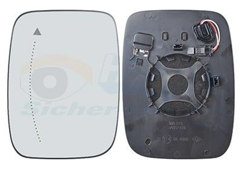 Image of VAN WEZEL Wing mirror glass VAN WEZEL 4423835