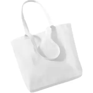 Image of Westford Mill Organic Cotton Shopper Bag - 16 Litres (Pack of 2) (One Size) (White) - White