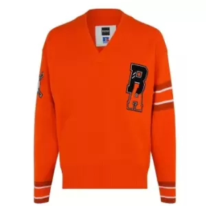 image of Boss x Russell Athletic Krassev Cardigan - Orange