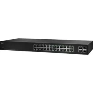 image of Cisco SF112-24 Unmanaged L2 Fast Ethernet (10/100) Black 1U