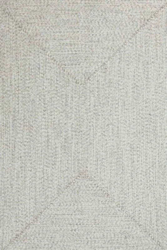 Image of THE RUGS Indoor Outdoor Trenzado Rug Polypropylene Bordered Plain Design in White Size: 200cm x 290cm White Unisex 200cm x 290 cm