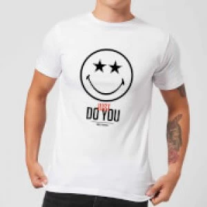 Image of Smiley World Slogan Just Do You Mens T-Shirt - White - M