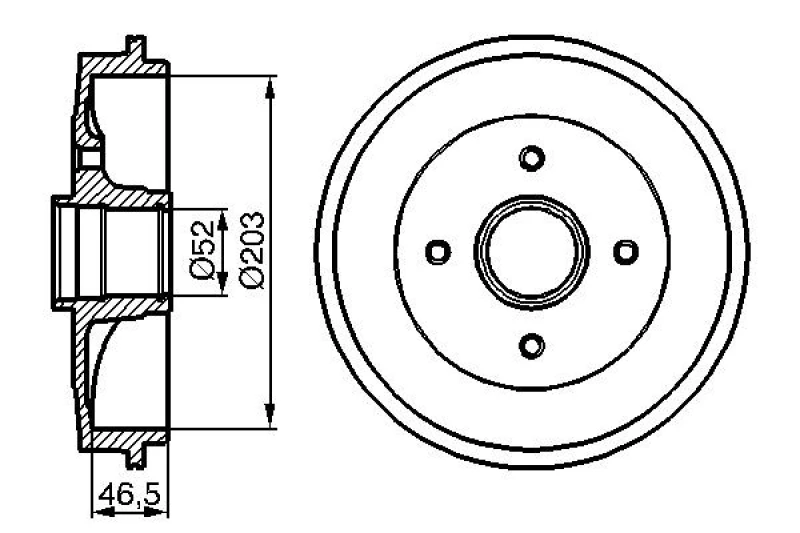 Image of Brake drum Bosch 0 986 477 124