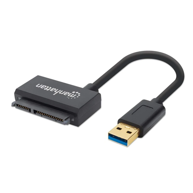 Image of Manhattan Manhattan USB-A to SATA 2.5" Adapter Cable, 42cm, Male to Male, 5 Gbps (USB 3.2 Gen1 aka USB 3.0), Supports 48-bit LBA, SuperSpeed USB, Thre