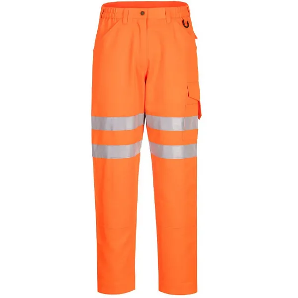 image of Portwest Eco Hi Vis Work Trousers EC40ORR40 Colour: Orange