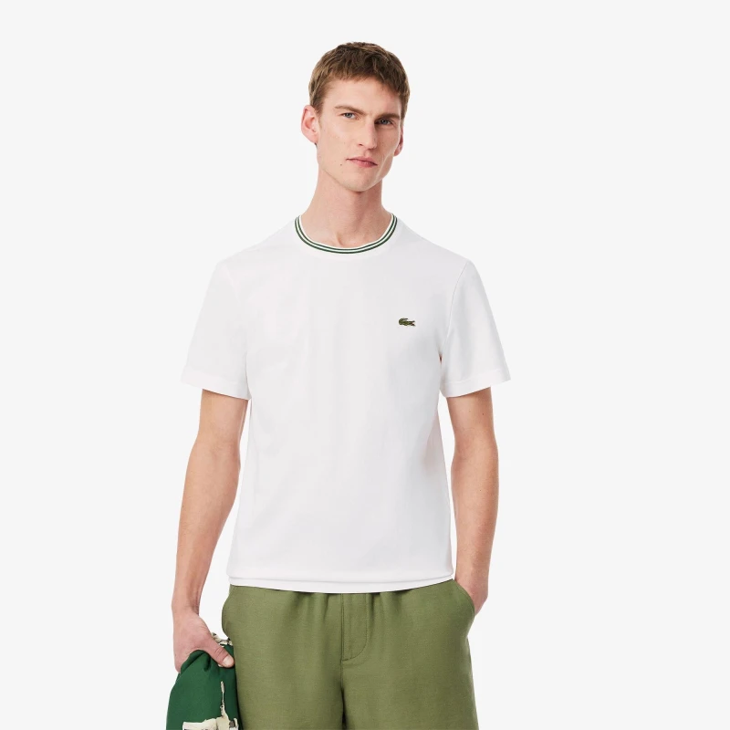 Image of Lacoste Tipped T-Shirt White 001 male S
